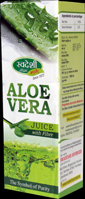 Swadeshi Aloevera Juice with Fiber bottle of 500 ml Liquid